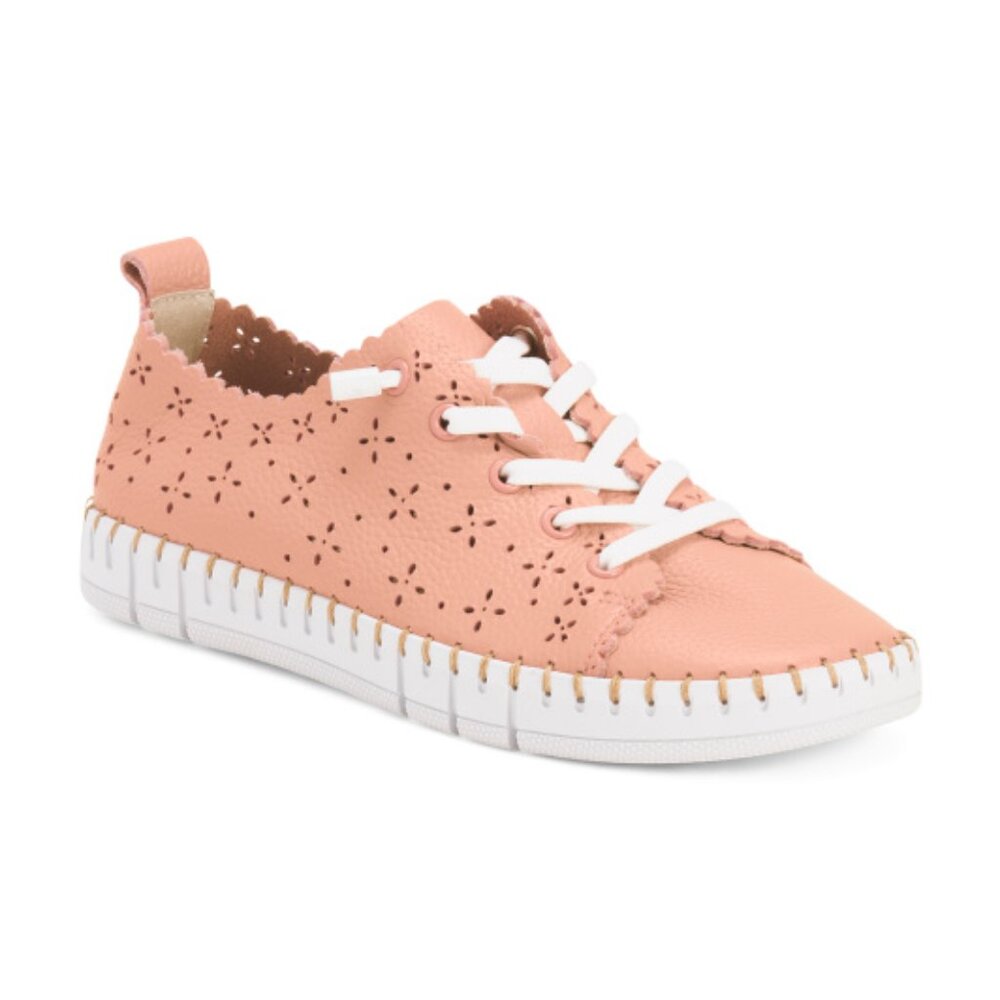 HAPPYMONK Made In Spain Leather Laser Cut Sneakers